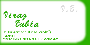 virag bubla business card